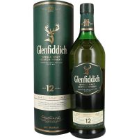 Glenfiddich Single Malt 12 Year Old Whisky 40% 1L