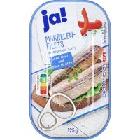 Ja! Mackerel fillet in own juice 125g