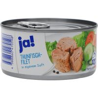 Ja! Tuna fillets with water 195g can