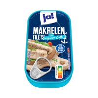 Ja! Mackerel fillet in own juice 125g