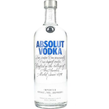 Buy Absolut Vodka 40% 1L Online in Finland from Discandooo